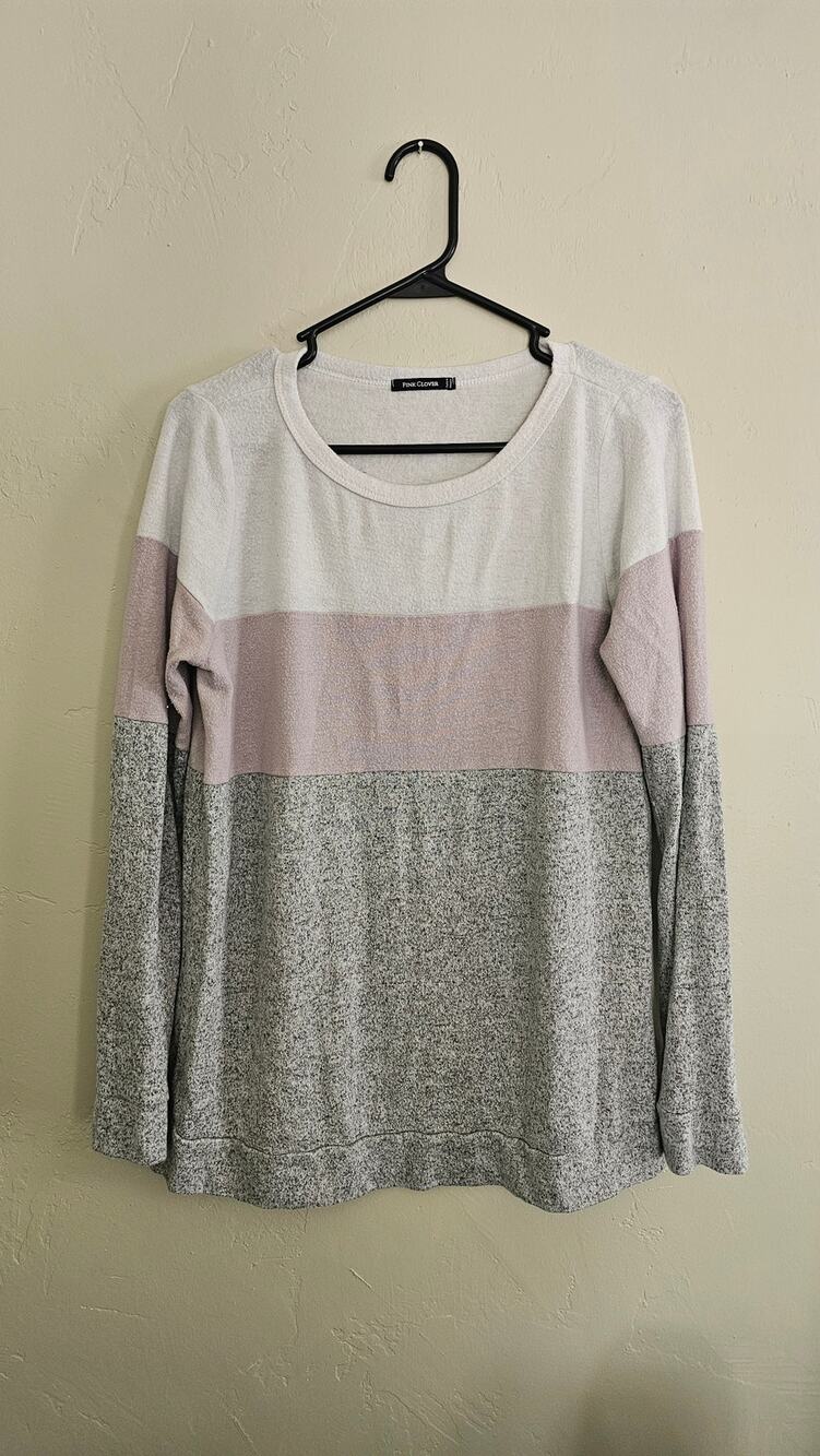 Pink Clover Colorblock Knit Sweater - Women's Size [X]